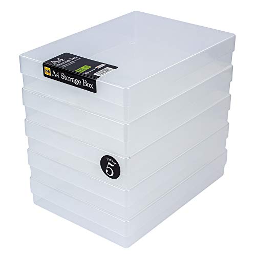 WestonBoxes - Caja de almacenamiento A4 para papel A4 y manualidades