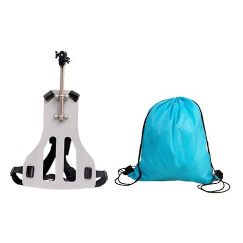 Aymzbd Wearable Umbrella Holder Umbrella Rack, with Storage Bag, Rain Umbrella Stand for Adults,Camping Fishing Outdoor Activities, Silver