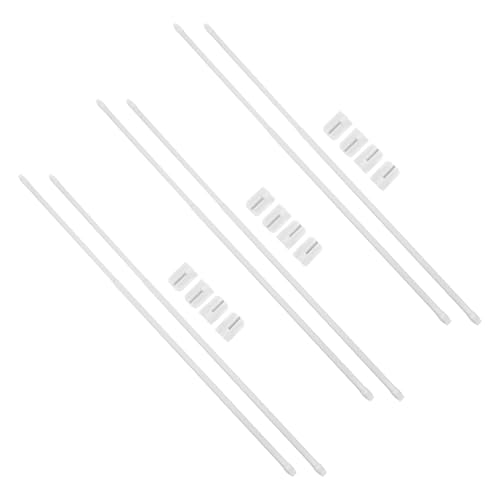 TOYANDONA Barra Telescópica para Cortina de Ducha Extensible sin Taladro 40-70 Cm, Juego de 6 Unidades 12 Ganchos de Color Claro, Resistente y Ajustable para Baño, Armario y Ventana