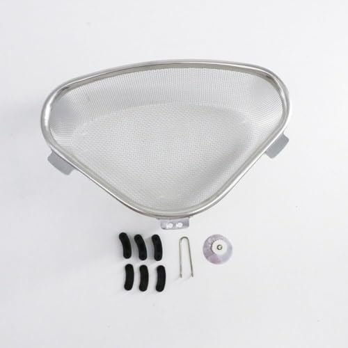 Image of TAZLYN Filter Basket Sink Triangle Drain Rack Multifunctional Food Waste | Rust-Resistant, Kitchen Accessory, Sink Caddy, Easy to Clean, Durable Build
