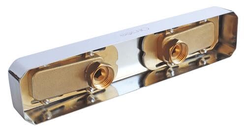 ONDEE, Adaptateur multi-entraxe pour robinetterie murale, installation rapide en 2 min, étanchéité garantie, compatible avec toutes les robinetteries, 150 mm, chromé