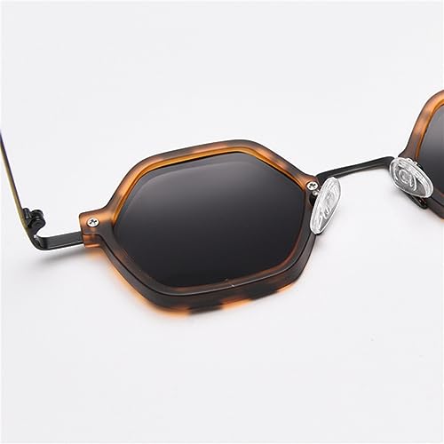 retro style polarized sunglasses for men uv400 polygon male punk ladies sun glasses vintage women metal hexagon4