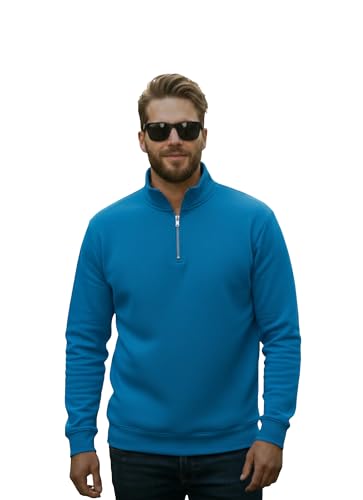 Image of Mack Jonney Men's Fleece Half-Zip High Neck Sweatshirt | Warm & Stylish Winter Wear -JM4380