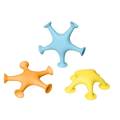 Ubbi Starfish Stretch and Suction Bath Toys – 3 Pack for Toddlers
