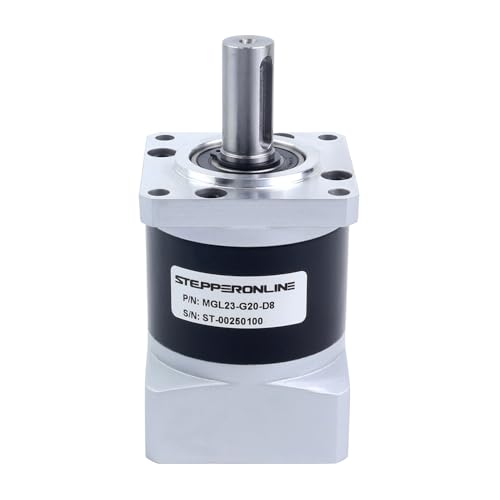 STEPPERONLINE Planetengetriebe der MGL-Serie, Übersetzungsverhältnis 20:1, Spiel 45arc-min für 8-mm-Welle, Standard-Schrittmotor Nema 23