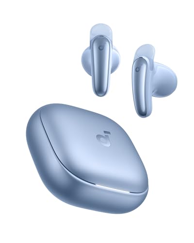 Soundcore Liberty Buds by Anker, Semi-in-Ear Design, Removable Ear Fins, Real-Time Adaptive Noise Cancelling, Fast Charging, Wireless Bluetooth Earbuds,Translation Earbuds, 30H Playtime