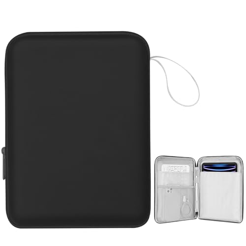 MONWO Bolsa Para Tablet, Compatível Com Tablets De 10.9 E 11 Polegadas, Capa para iPad 10/iPad Pro 11/iPad Air, Estojo de Transporte com Zíper (Preto, Couro)