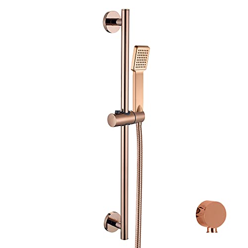 Cabezal de ducha de mano universal con barra ajustable de acero inoxidable resistente 2