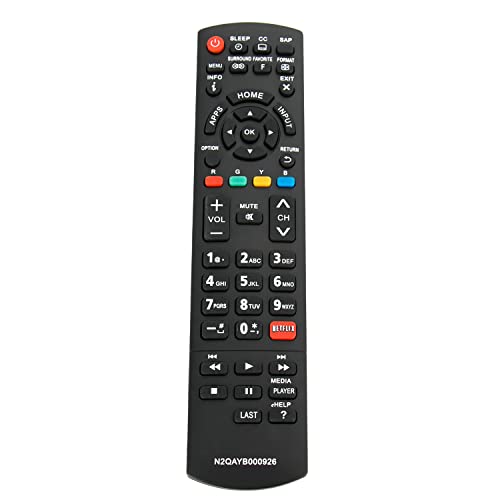 N2Qayb000926 Replacement Remote Fit For Panasonic 2014 As680, As630, Asu534, As530 And As520 Series Smart Led Lcd Hd Tv Tc-39As530U Tc-40As520U Tc-42As630U Tc-50As530U Tc-50As530Ue #TOP25