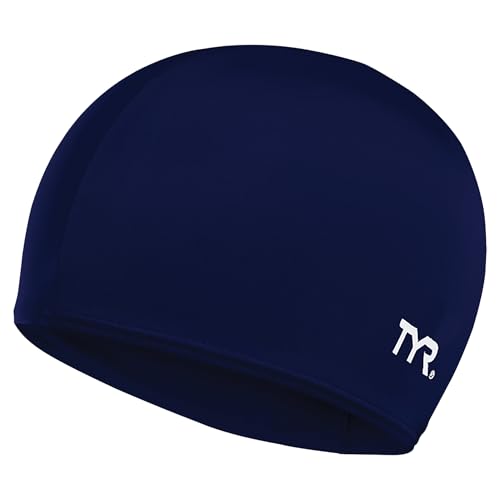 TYR Lycra Fiber Adult Swim Cap for Women and Men - Recreational and Training Cap for Lap Swimming, Casual Use - UPF 50+ Sun Protection - Nylon/Lycra