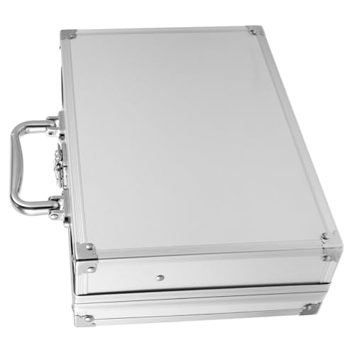 Hemoton Elegant Rolling Tool Box Aluminum Storage Box Organizer for Outdoor Storage