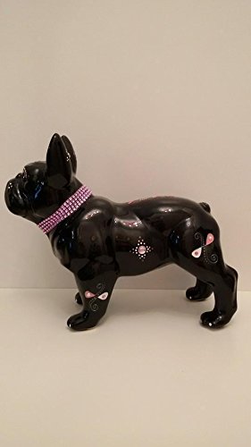 Laure Terrier Statue of French Bulldog ceramic, standing, length 32 centimeters. Decoration Model Sexy Lady