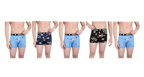Image of Men's Nylon Stretch Printed Trunk | Ultra-Soft, Breathable Innerwear for Men | Stylish & Supportive Fit