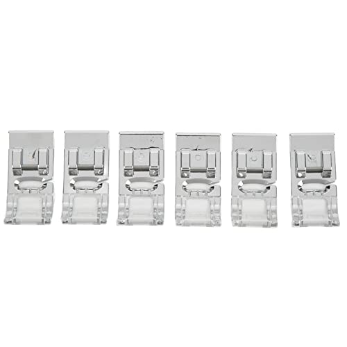 Pista de satén de Xolsurg Pantalera Fuera Duradera Fuera de fijación de Costuras de Costura Hogar 6 PCS Material de Acero Inoxidable de plástico Transparente