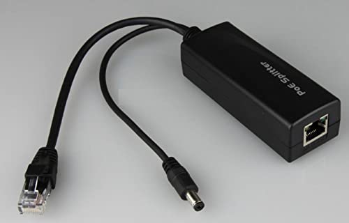 DSC PoE Splitter to Power Non-PoE Cameras: Splits Incoming PoE Signal to 12VDC (1A) Power + RJ45 Ethernet Video, 10/100Mbps, 15.4W Per Port, IEEE 802.3af, Auto Detect, Designed for HD IP Camera