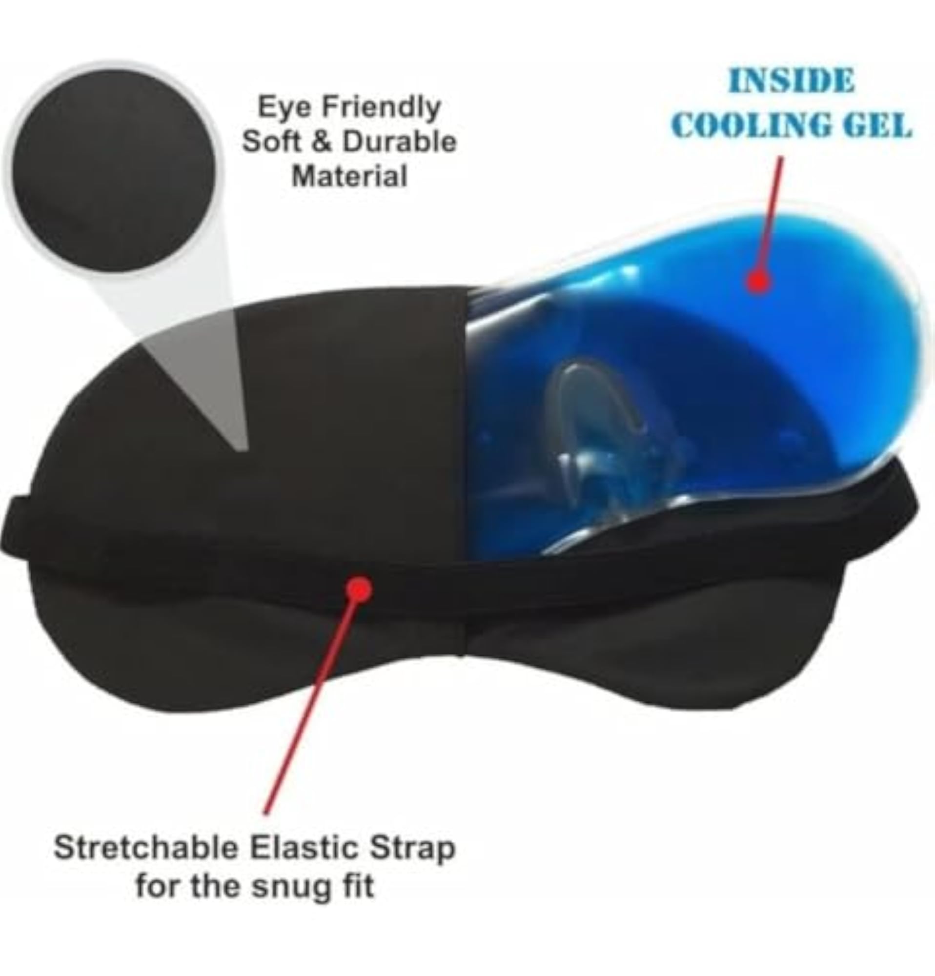 Cooling Gel Eye Mask Combo with Earplugs, Sleep & Relaxation