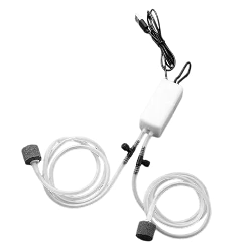 Fabater Aquarium Oxygen Pump ABS USB Fish Oxygen Pump Portable for Home Fishing (White), Default