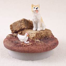 Conversation Concepts Miniature Husky Red & White w/Blue Eyes Candle Topper Tiny One 