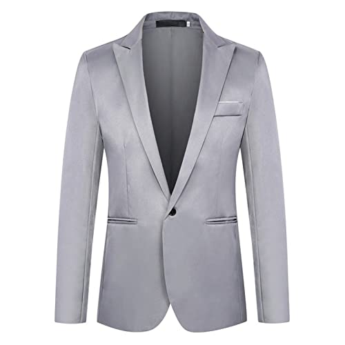 Gefomuofe Chaqueta de traje para hombre, chaqueta ligera de