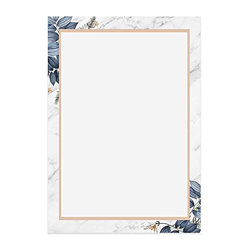 alterEgo A4 Letter Stationery Paper, Pack of 15 Sheets β Regal Marble Design for Handwritten Letters, Poems, Invitations & Personal Notes.