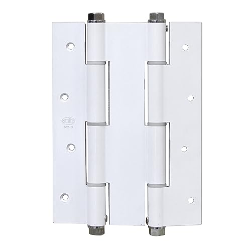 Amig - Charnière Double Action en Aluminium 180x133x4mm | Installation Facile | Pour Portes d'Entrée et de Passage | Inclut Vis et Clé Allen, Blanc,...