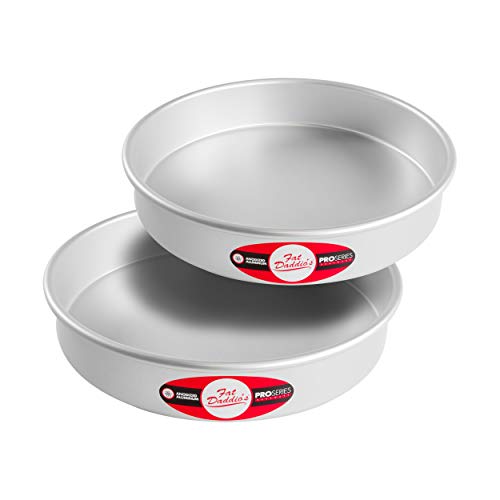 Fat Daddios Anodized Aluminum Round Cake Pans 2 Piece Set 10 x 2 Inch
