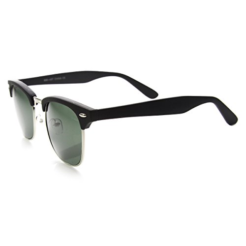 Image of zeroUV Half Frame Semi-Rimless Horn Rimmed Sunglasses