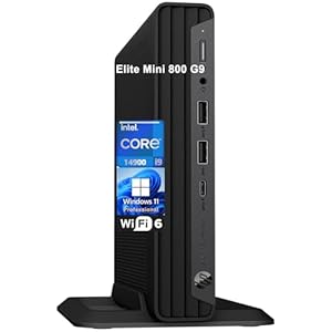 HP Elite Mini 800 G9 MFF Business Desktop Computer, 14th Gen Intel 24-Core i9-14900 up to 5.8GHz, 64GB DDR5 RAM, 4TB PCIe SSD, WiFi 6, RJ-45, DisplayPort, Type-C, HDMI, Windows 11 Pro, Vent-Hear