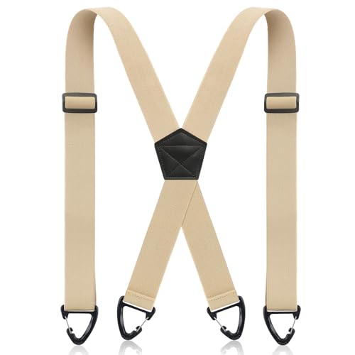 Image of Sintege X Back Hidden Suspender 1.5 Inches Under Clothing Heavy Duty Work Suspenders for Men Women