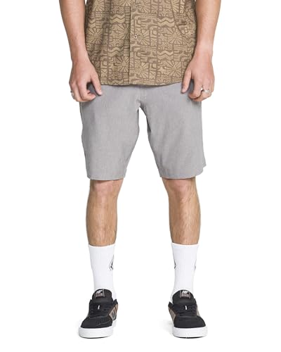 Volcom mens Kerosene 21' Hybrid Chino Shorts, Heather Grey, 34 US