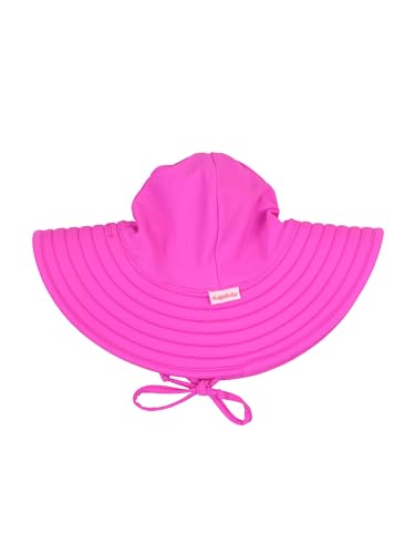 Image of RuffleButts® Baby/Toddler Girls UPF 50+ Sun Protective Wide Brim Swimwear Sun Hat