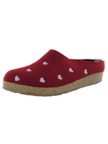 Image of HAFLINGER Cuoricini Felt Clog Wool Slipper