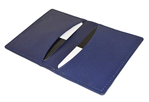 Slim Thin Leather Credit Card Double ID Windo Mini Wallet Bifold Driver License Safe4