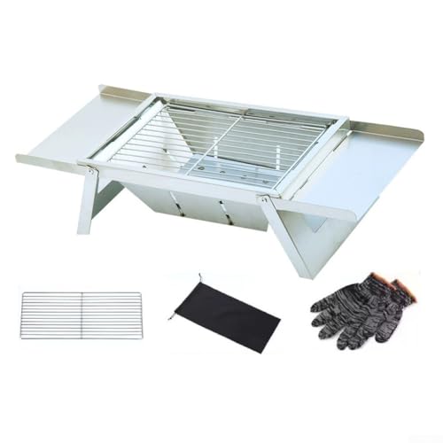 Barbacoa sin humo de acero inoxidable ideal para camping, picnics y diversión en el patio trasero (estándares de nivel medio)