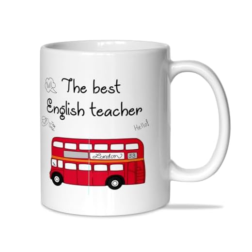 TAZA PERSONALIZADA PARA PROFESORA DE INGLÉS | THE BEST ENGLISH TEACHER | TAZAS ORIGINALES PARA REGALAR DE CERÁMICA Y CON CAPACIDAD DE 350ML | REGALOS ORIGINALES |