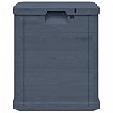 vidaXL Garten Aufbewahrungsbox Holzoptik Kissenbox Gartenbox Auflagenbox Gartentruhe Kissentruhe Truhe Box Spielzeugkiste Wasserdicht 90 L Anthrazit - 4