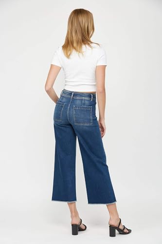 SALT TREE Mica Denim - Cropped Wide Leg with Front Pocket Jean - MBE-W604DK2
