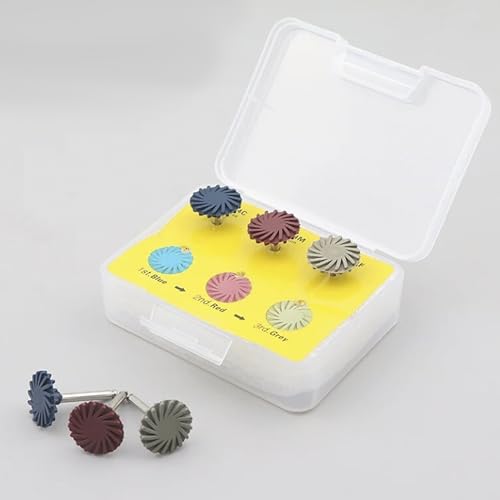 Image of Dental Composite Resin Polishing Disc Polishe Wheels Brush Rubber Disc Kit Spiral Tooth Polisher Diamond System 6PCS