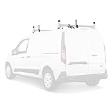 Steel H1 Low Profile 2 Bar Ladder Roof Rack for a Transit Connect 2014-Newer White