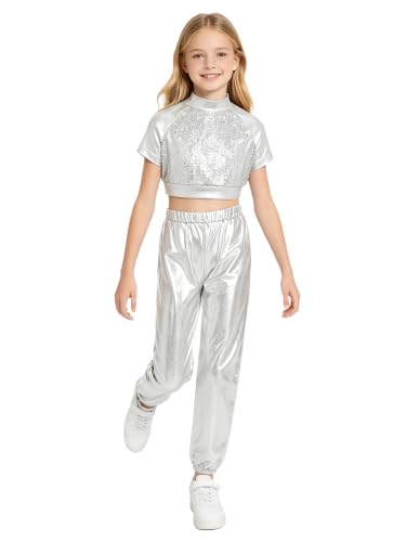 Traje de danza lírica para niña conjunto cómodo que no pica para competiciones de baile