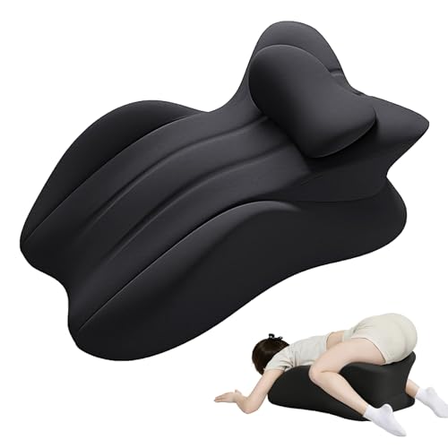 Mavnaiiz Memory Foam Wedge Pillow 27 Angled Ergonomic Contoured Intimacy Couples Positioning Pillow for Reading Back & Neck Support Multi-Functional Body Support Cushion with Removable Cover