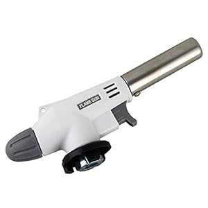 PUTOWUT Keuken Blow Torch Gas Torch, Vlam Verstelbaar, Gas Butaan Culinair voor Thuis en Buiten, Bakken, Koken, Kamperen en BBQ