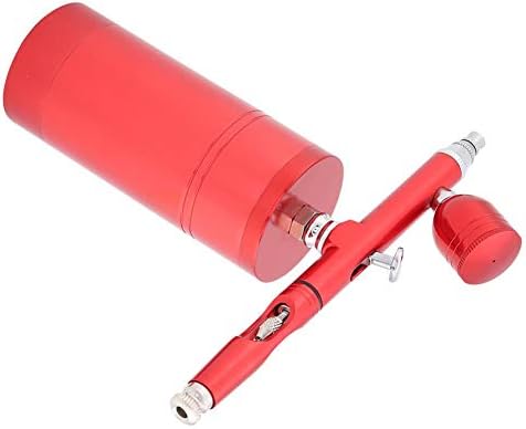 Miniatura 9 de Kit de compresor de aire con mini aerógrafo, boquilla de doble acción multiusos de 0.012 in, pistola pulverizadora de pintura con capacidad de 7 CC