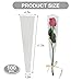 BEISHIDA 100 PCS Single Rose Sleeve Bouquet Bags Plastic Single Flower Wrapping Rose Packaging For Mother's Day Graduation Wedding Birthday Valentine's Day Party (Transparent)