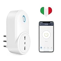 Maxcio WiFi Smart Socket, Italian Smart Socket 16A Compatible with Amazon Alexa and Google Home,...