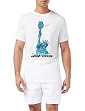 tee shirt nike homme pas cher Ajuste regular NIKE M NKCT DF tee NYC Liberty T-Shirt, White, L Mens