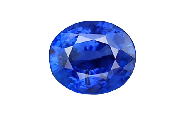 Saphir bleu ovale de 8,25 carats, gemme neelam authentique d'exception pour haute joaillerie