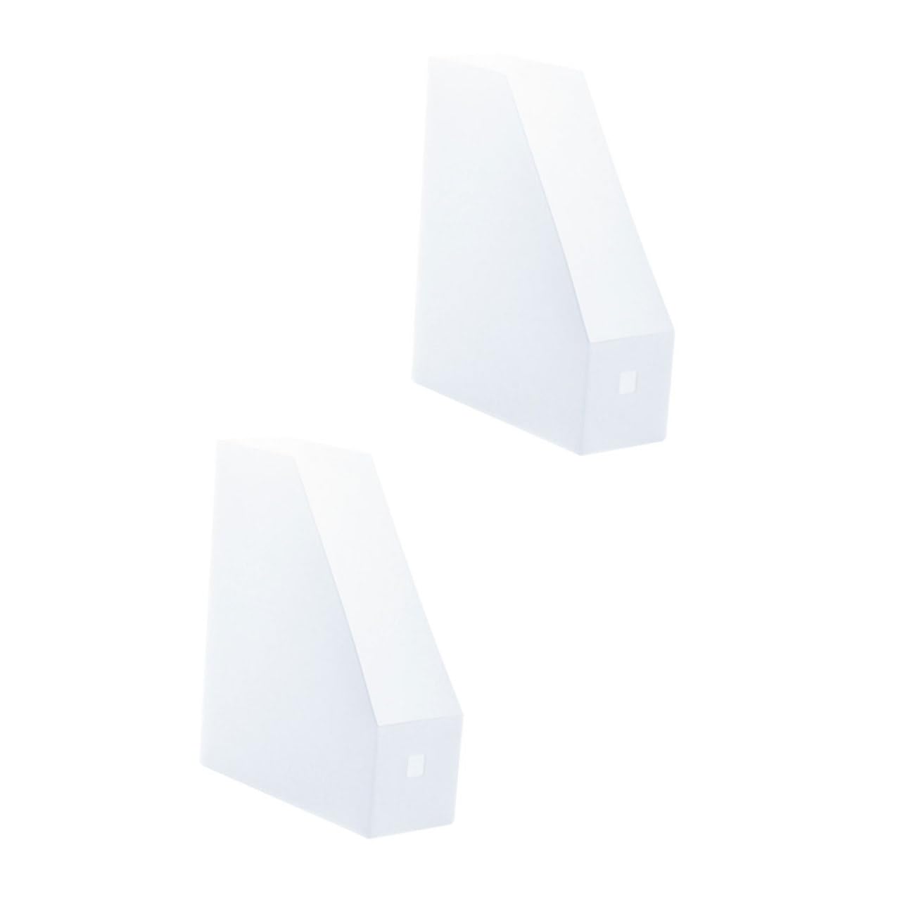 OSALADI 2pcs Transparent Desktop Document Rack Modern File Storage Holder for Office Organization Tidy Storage of Letters Magazines and Folders