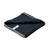 ideaco (イデアコ) 水切り 乾燥用 大判 マット 60cm×45cm ループ付き 速乾 吸水 日本製 WAFFLE Kitchen Cloth charcoal ash gray×gray (ワッフルキッチンクロス アッシュグレー×グレー)