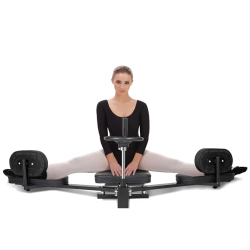 DIFU Splits Machine - Separador de piernas (1,6 m, hasta 100 kg, con cojín articulado, cojín y rueda de mano)